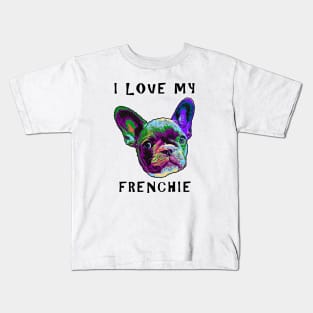 I Love My Frenchie Kids T-Shirt